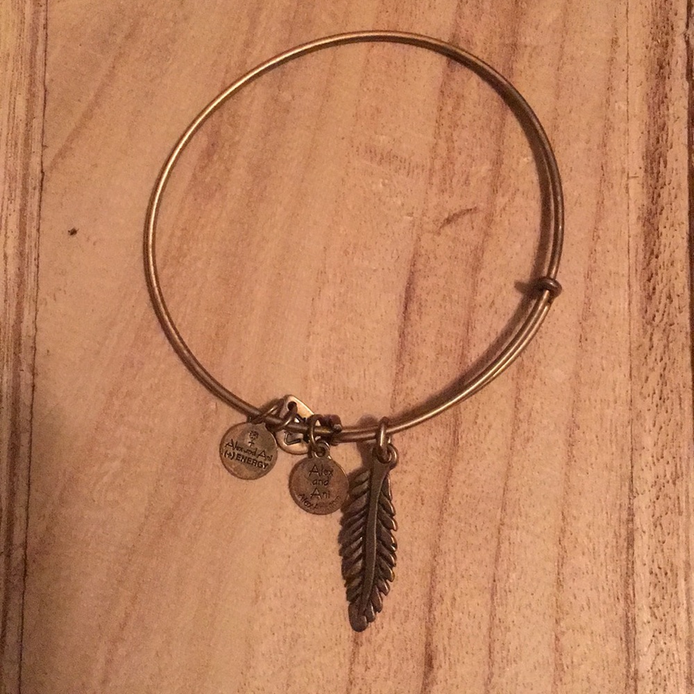 Alex & Ani Gold Feather Bracelet